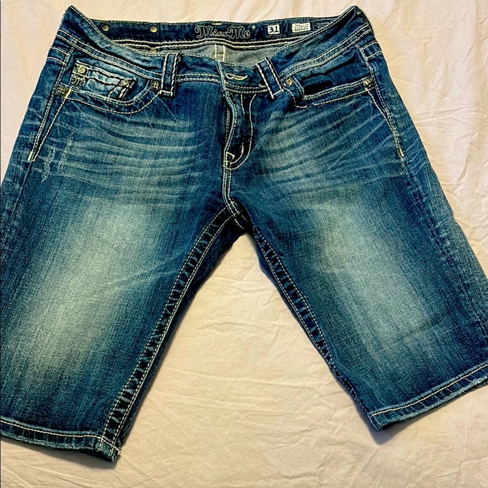 Miss Me Distressed Denim Shorts